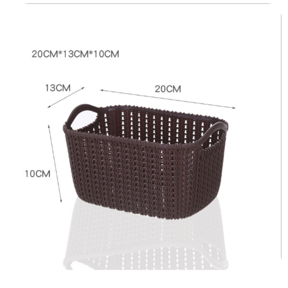 Rattan Plastic Mini Basket - closeout sale